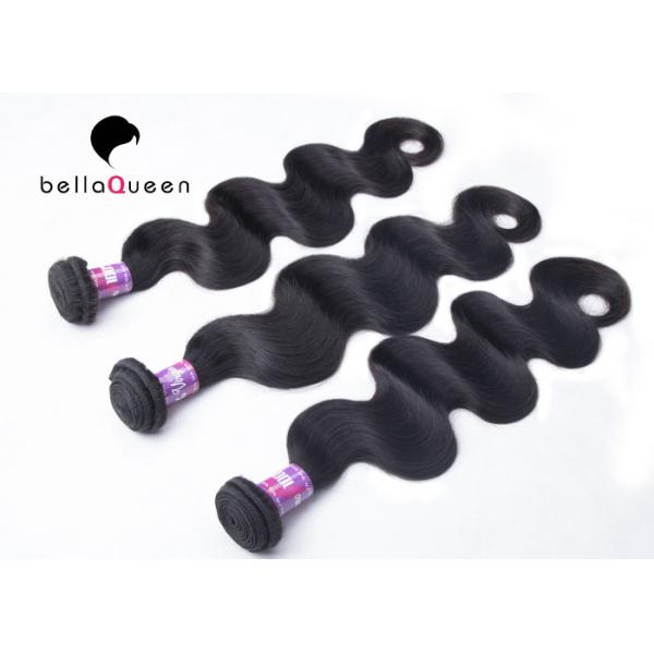 Quality Raw Unprocessed 6A Remy Peruvian Human Hair Of Natural Black Body Wave for sale