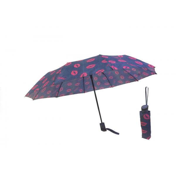 Quality Only Auto Open Small Folding Umbrella , Automatic Folding Umbrella Rain Proof for sale