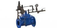China Blue Ductile Iron Anti Surge Control Valve As Safety Valve Nylon Reinforced Diaphragm factory