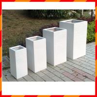 China Light weight high strength outdoor fiberglass clay planter for sale