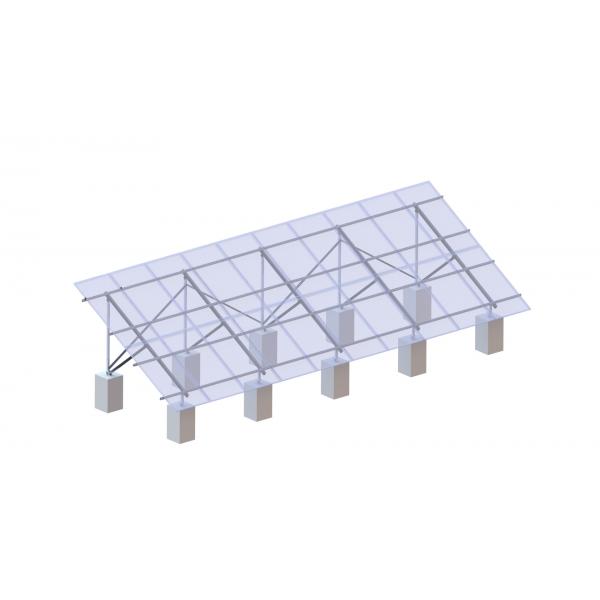 Quality 2x10 88m/S Aluminium Solar Mounting Structure Frameless PV Ground Systems for sale