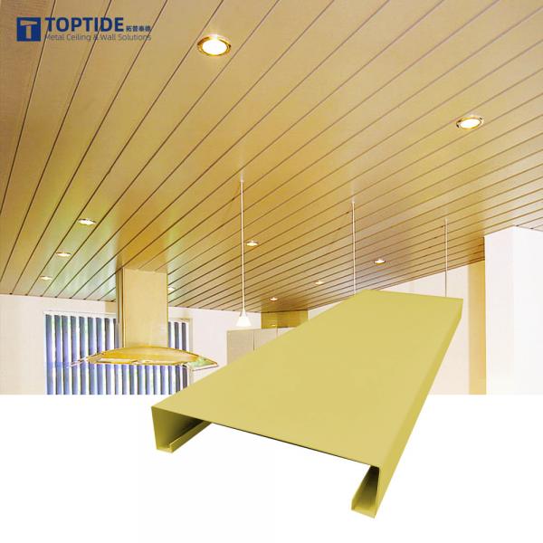 Quality Fireproof Powder Coated Linear Metal Strip Ceiling Easy Installation For for sale