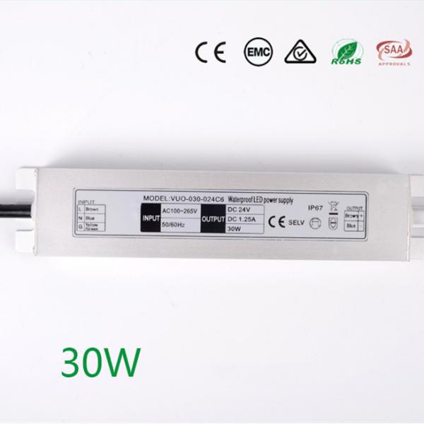 Quality Slimline Ultralight LED Driver AC DC , Anticorrosive 24V 30W Power Supply for sale