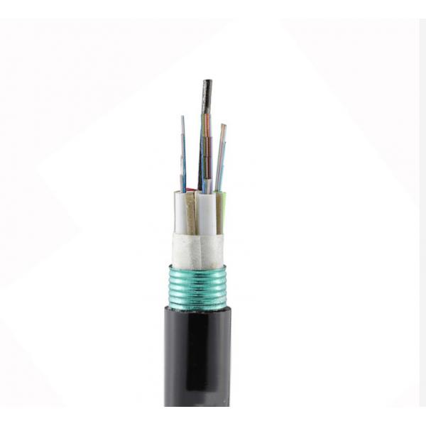 Quality Ribbon Loose Tube PBT Direct Buried Fiber Optic Cable 24 Core GYDTA53 for sale