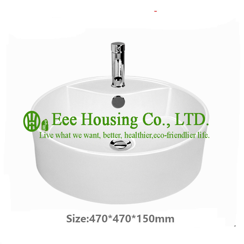 China high quality bathroom basin wash hand basin porcelain wash basin,Round Design Chines Wash art basin ceramic factory