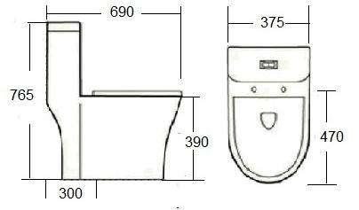 Modern ceramic top flush cupc standard one piece toilet