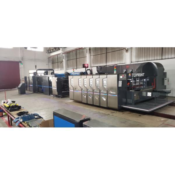 Quality Full Automatic Carton Box Folder Gluer Machine 60mm With Vacuum Transfer Doctor Blade for sale