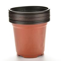 China 10cm Top Dia Brown Polypropylene Plant Pots UV Stabilized HDPE factory