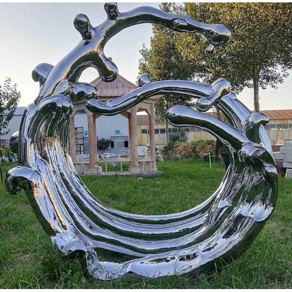 Quality Mirror Surface Modern Outdoor Metal Sculpture Stainless Steel For Public for sale