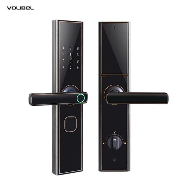 Quality Active Feedback Digital Door Lock Bluetooth Red Bronze 3D Face Recognition for sale