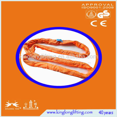 Quality Polyster Lifting Chain Slings  Orange Color Customized Round Shape for sale