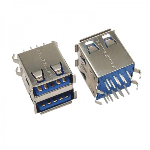 Quality SMT Female USB 3.0 Type A Connector 90 Degree 9 Pin for sale