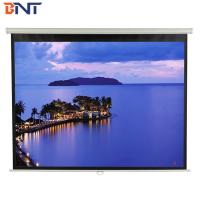 China 100 Inch Electric Motorized Projector Screen With Double Control Ways factory