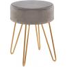 China Elegant Lifestyle Velvet Footrest Stool Round Side Table 275 Pounds Simplicity factory
