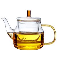 China Durable Stovetop Safe Teapot , Borosilicate Glass Clear Teapot With Infuser factory