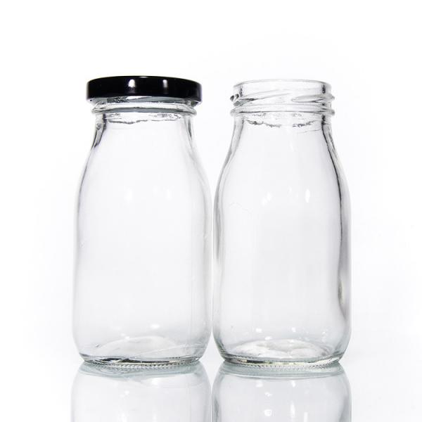 Quality 200ml Recycled Glass Milk Bottle Beverage Packaging OEM for sale