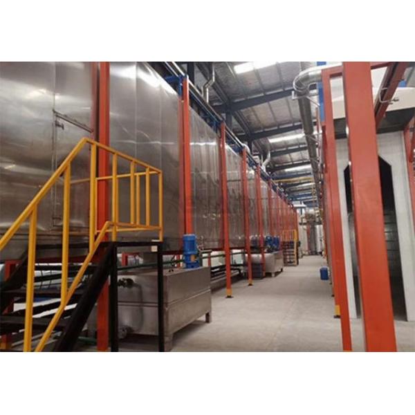 Quality Suspended Tunnel Electrostatic Powder Coating Line Surface Pretreatment for sale