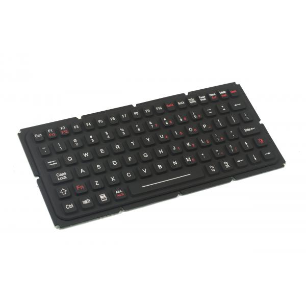 Quality IP67 Dynamic Sealed Silicone Industrial Keyboard For Ruggedized Computer / for sale