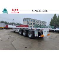 China BPW Axle Carbon Steel 40ft Flatbed Trailer With Front Wall factory
