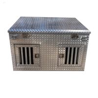 China Diamond Plate Aluminum Double Dog Box With Storage Compartment factory