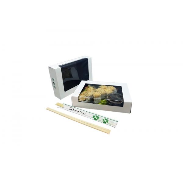 Quality Customized Logo Ivory Paper Sushi Box Take Away 350gsm With Clear Window for sale