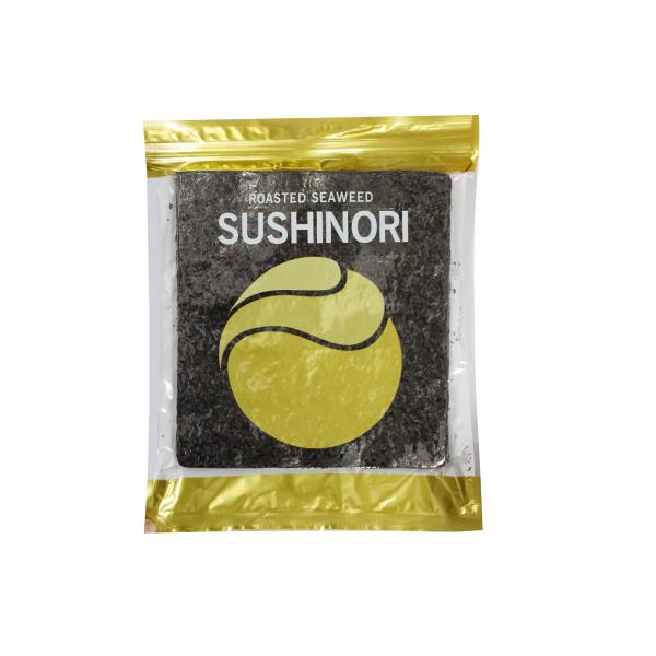 Quality 21cm Length Sushi Nori Roasted Dried Seaweed 100 Sheets Pack for sale