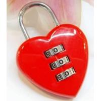 China red heart shape Travel combination lock for Wedding Gifts factory