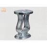 China Oval Top Silver Mirror Mosaic Glass Table / Pedestal factory