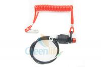 China Red Color Flexible Coil Lanyard For Switch Off Outboard Motor 12CM Length factory