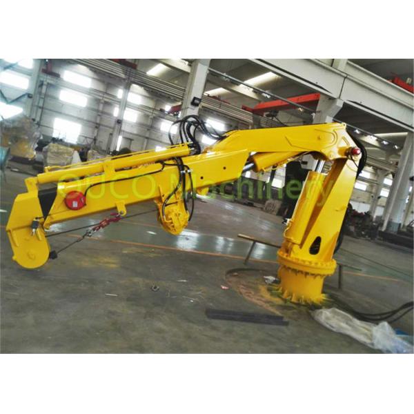 Quality 4t8m Electric Knuckle Telescopic Pedestal Mounted Ship Crane for sale