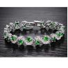 China Platinum Plated Green Cubic Zirconia Tennis Bracelet for Women Jewelry (JDS931GREEN) factory