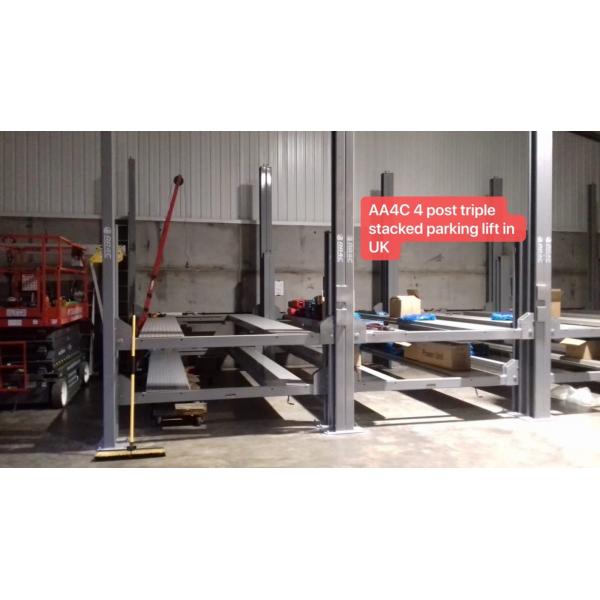 Quality AA4C 4 Post Triple Car Parking Lift Auto Parking System Car Storage System for sale