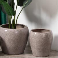 China Modern Creative Design Home Decoration Round Plant Pots Indoor Outdoor Ceramic Flower Pot Molds factory