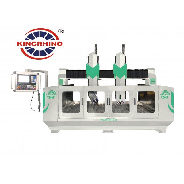 Quality 4 Axis Double Spindles CNC Stone Carving Machine For Granite Marble Arc Slab for sale