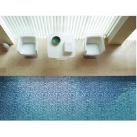 Quality Skidproof SGS White Mosaic Swimming Pool Tiles , Multicolor Clay Ceramic Pool for sale
