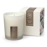 China 100% soy wax scented &amp; forest glass candle with printing label and packed into gift box factory