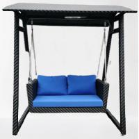 China Luxury modern outdoor hanging chair aluminum hanging bed bench hotel garden patio swings hanging chair---3031 for sale