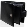 China Lychee Grain PVC Stylish Leather Wallet Black Color 9*12cm For Men factory
