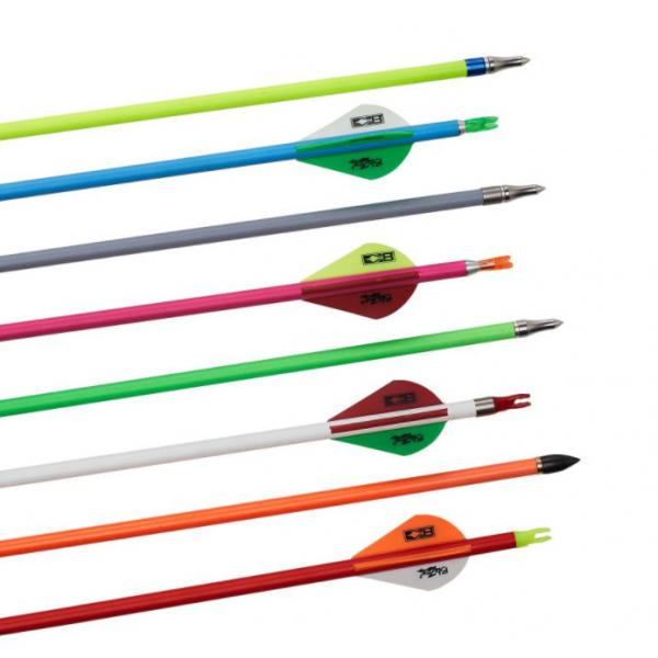 Quality Fluorescent Red/Orange/Green/Blue/White/Gray/pink Color Carbon arrows in Spine for sale