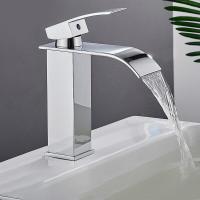 Quality Stainless Steel Waterfall Monobloc Kitchen Taps Sink Faucet Wide Mouth for sale