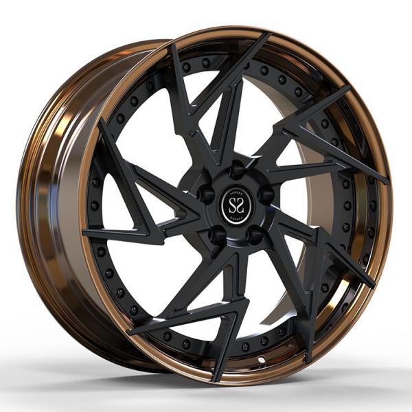 Quality Bronze Black Disc 2 Piece Forged Wheels Staggered 19 21 Inch Fit To Lamborghini for sale