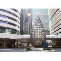 China Polished Stainless Steel Building Large Outdoor Metal Sculptures Entrance Sculpture for sale
