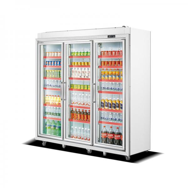 Quality Beverage Supermarket Commercial Upright Display Freezer for sale