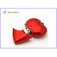 China Plastic Red Heart USB Flash Memory USB Device Full Capacity 1GB / 2GB / 4GB factory