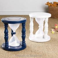 China 24 Hours Sand Clock Hourglass Sand Timer For Kid Wooden Stool factory