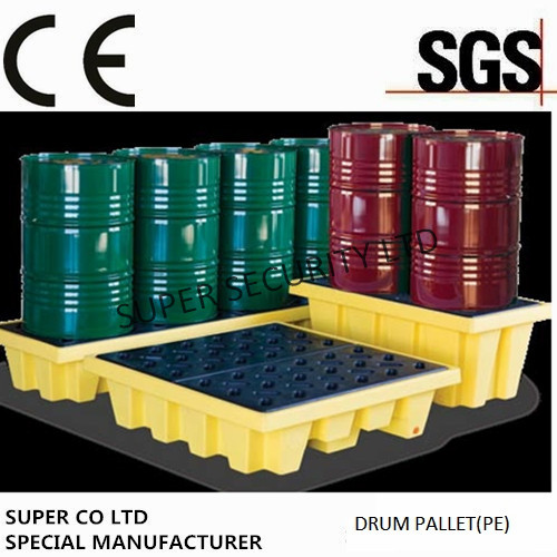 China Polyethylene Drum Containment Pallets For Chemical , Acids Amd Corrosives Liquid Distributed Load 1100kg factory
