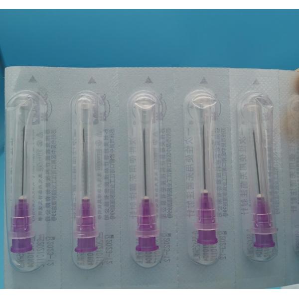 Quality Dentist Disposable Medical Consumables Hypodermic Syringe 0.55mm 24G Medium Purple for sale