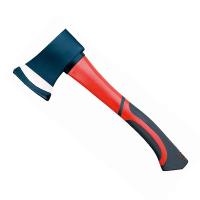 China A601 single bit axe with plastic coated rubber grip handle,45# carbon steel, forged, heat treatment factory