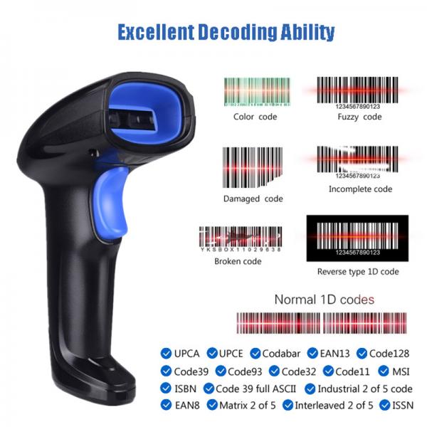 Quality Laser Scan 1D Barcode Scanner YHD-1100L Handheld Bar Code Readers for sale