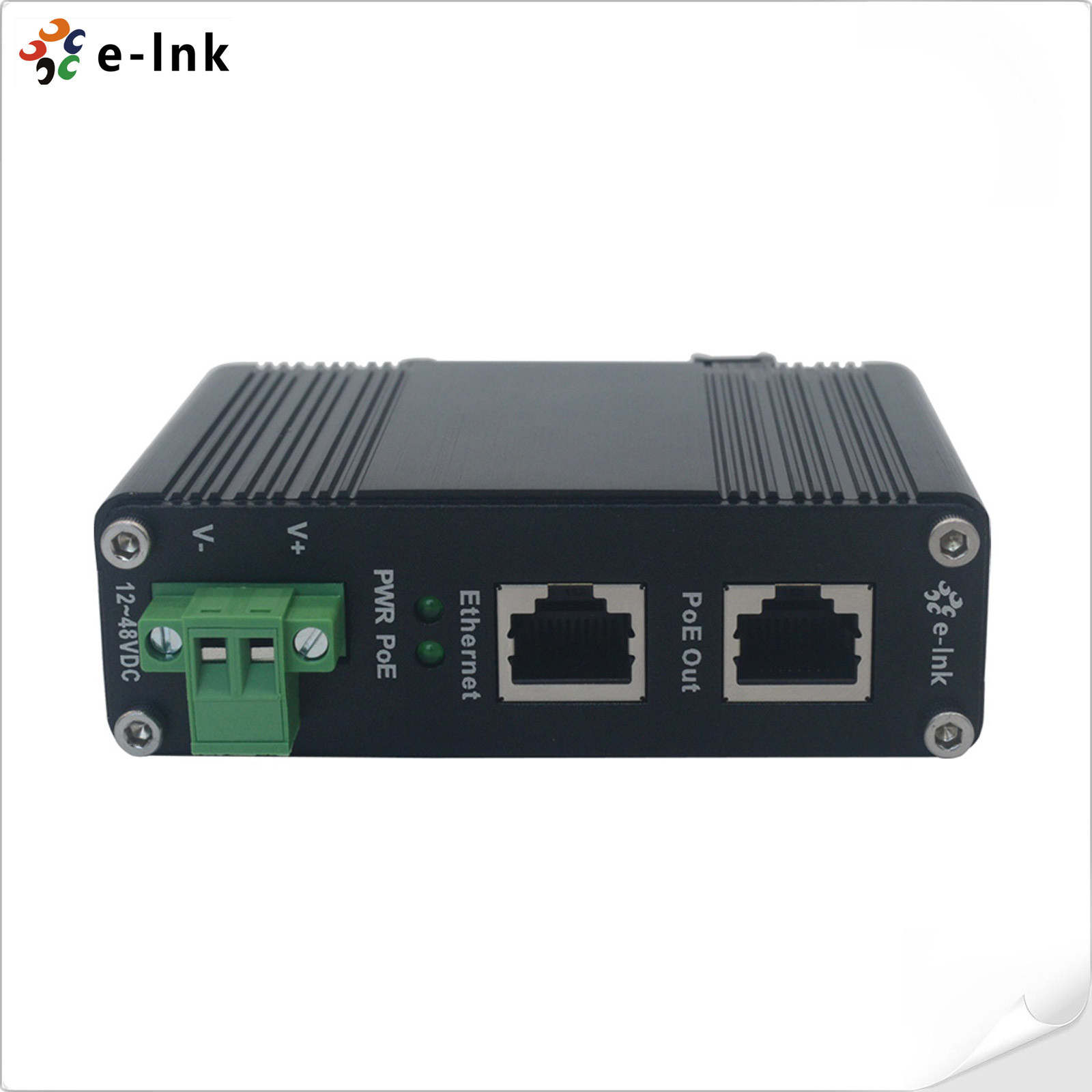 China 30W Power Over Ethernet Injector Full duplex 12~48VDC Aluminum for sale